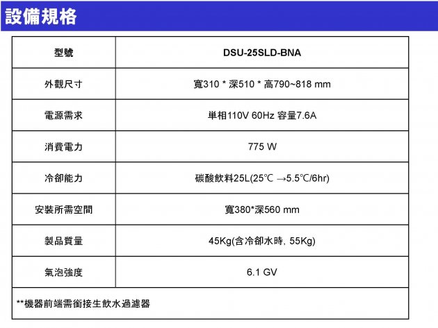DSU-25SLD-BNA 分離式氣泡水機 3